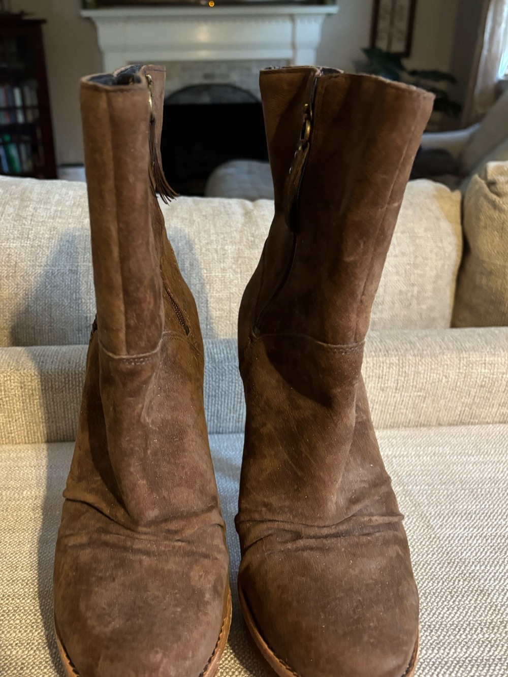 Women’s Brown Suede Mid-Calf Boots